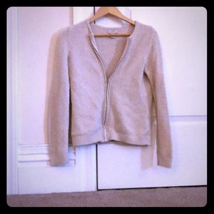 Loft knit zip-up sweater